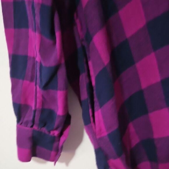 Vibrant Pink and Black Plaid Shirt - Picture 6 of 7